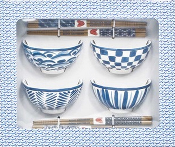 Asia kommetje-chopstick set
