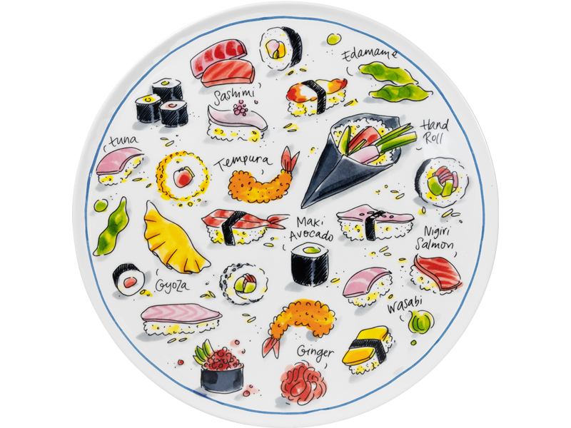 Bord 31cm Blond Sushi Maki Mania