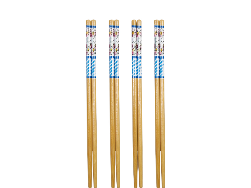 Chopsticks set van 4 Blond Sushi Blue stripes