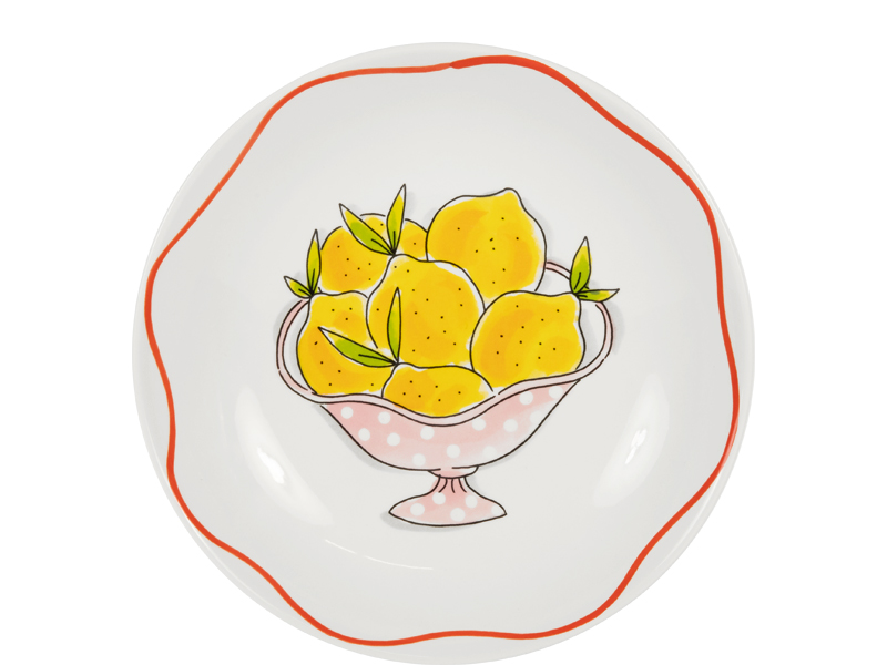 Diep bord 23cm Pasta Citroen