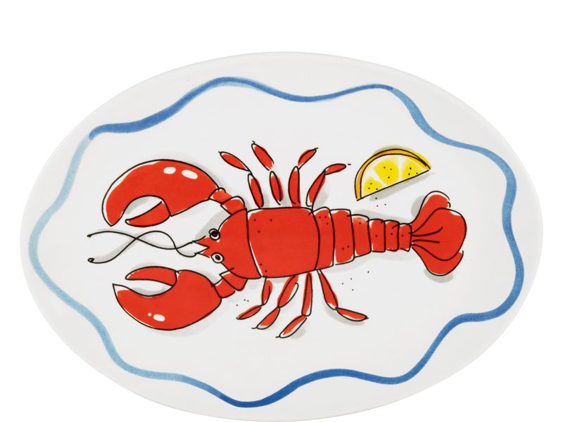 Ovaal bord 27cm La Plage Kreeft