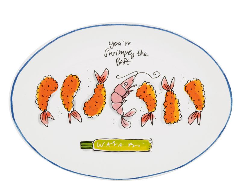 Ovale Bord 27cm Blond Sushi You're shrimply the best
