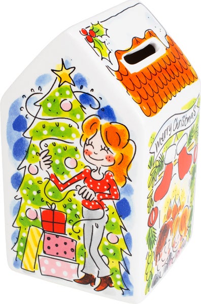 spaarpot Christmas 8,3 x 8,3 x 14 cm