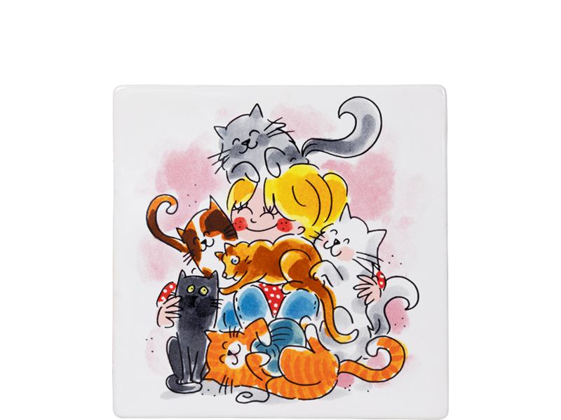 Tegel 13cm Dier Cats