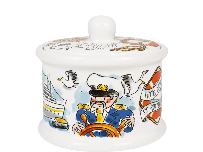 Voorraadpot rond 12.5cm Holland-Amerika Lijn