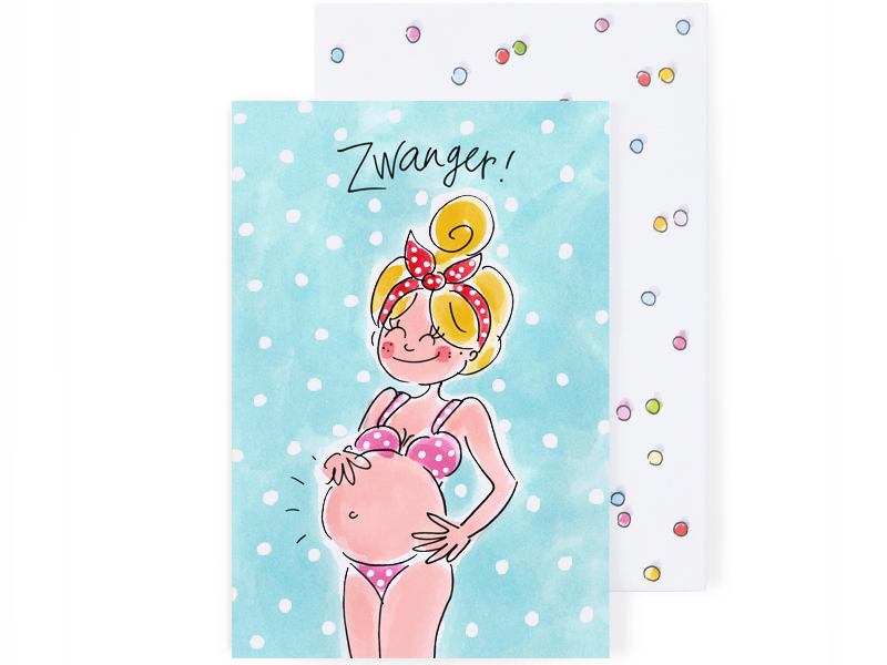 Wenskaart Zwanger - Buik vol Geluk